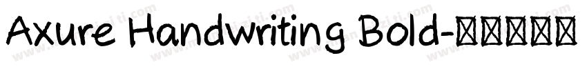 Axure Handwriting Bold字体转换